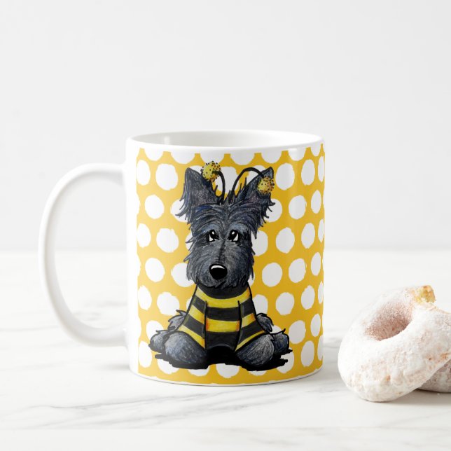 KiniArt Scottie Dog Bee Kaffeetasse (Mit Donut)