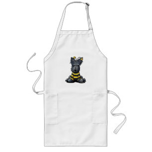 KiniArt Scottie Dog Bee Lange Schürze