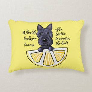 KiniArt Scottie Life Lemons Coussin Accent