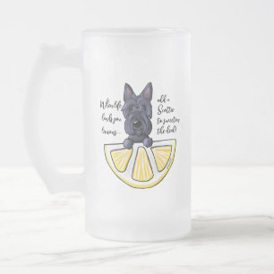 KiniArt Scottie Life Lemons Mattglas Bierglas