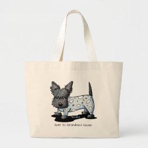 KiniArt Scottie Terrier PJs Jumbo Stoffbeutel