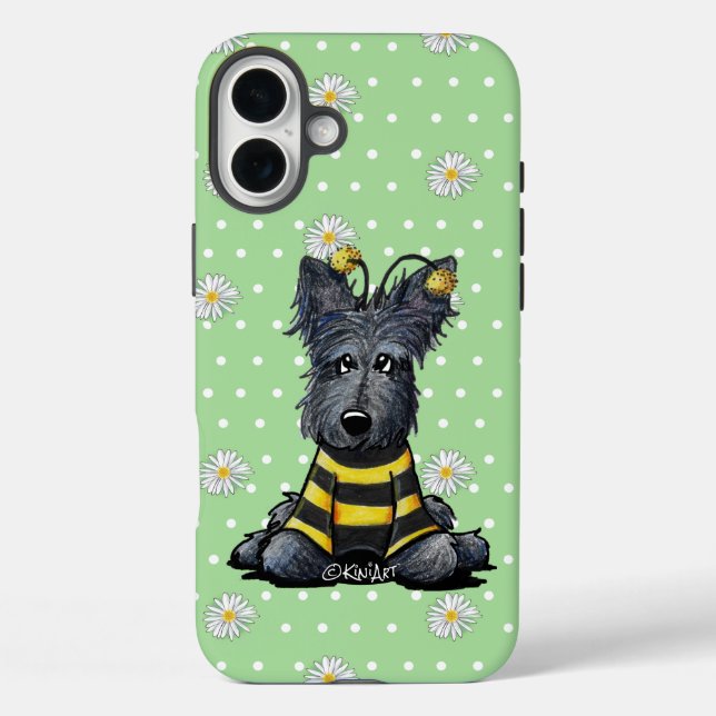 KiniArt Scottish Bee iPhone / iPad Fall iPhone 16 Plus Hülle (Rückseite)