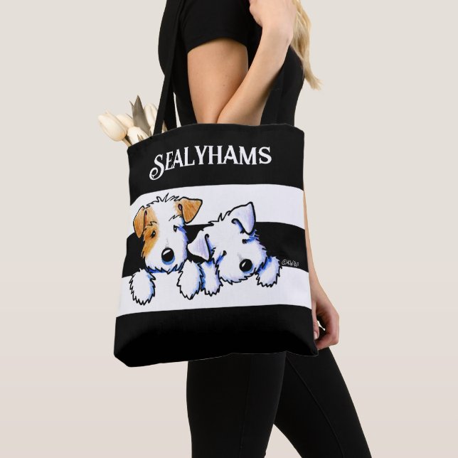 KiniArt Sealyham Terriers Tote Bag Tasche (Von Nahem)