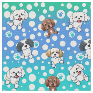 KiniArt Shih Tzu Hunde Multicolor Stoff