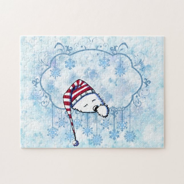 KiniArt Sleepy Westie Winterland (Horizontal)