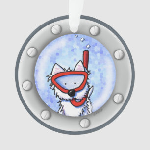 KiniArt Snorkel Westie Porthole Ornament