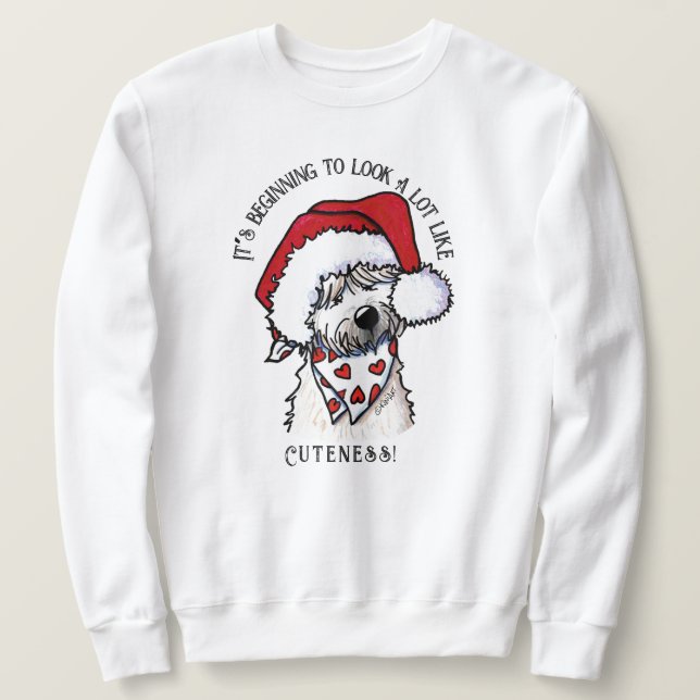 KiniArt Soft Coated Wheatie Christmas Sweatshirt (Design vorne)