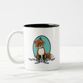 KiniArt Sweet Fox Zweifarbige Tasse