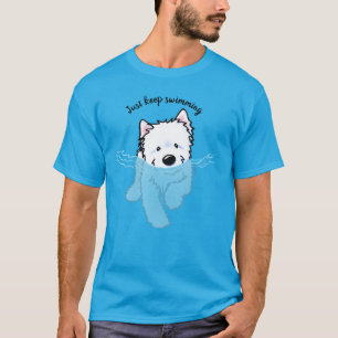 KiniArt Swimming Westie T - Shirt