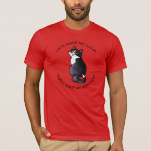 KiniArt Tuxedo Cat Lover T - Shirt