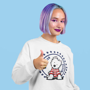 KiniArt US Flagge Westie Sweatshirt