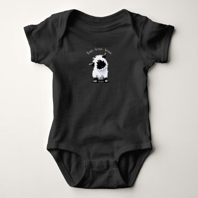 KiniArt Wallis Blwlese Sheep Baby Bodysuit Strampler (Vorderseite)