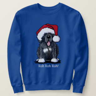 KiniArt Weihnachten Newfie Hunde-Hoodie Sweatshirt