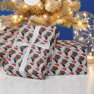 KiniArt Weihnachts-Dackel Wrapping Paper Geschenkpapier