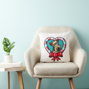 KiniArt Welsh Terrier Christmas Décor Kissen