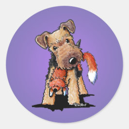 KiniArt Welsh Terrier Round Sticker