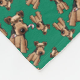 KiniArt Welsh Terrier Weihnachten Fleecedecke