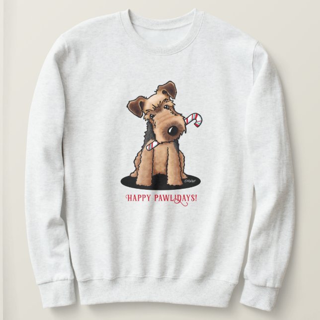 KiniArt Welsh Terrier Weihnachten Sweatshirt (Design vorne)