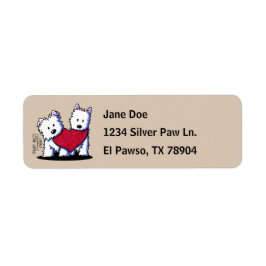 KiniArt Westie Address Labels