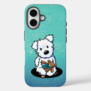 KiniArt Westie and Bear iPhone 16 Hülle