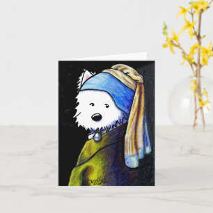 KiniArt Westie avec carte à oreille perle
