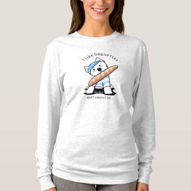 KiniArt Westie Baguettes T - Shirt (Vorderseite)