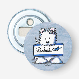 KiniArt Westie BELIEVE Flaschenöffner