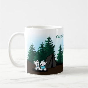 KiniArt Westie Camping Café Mug