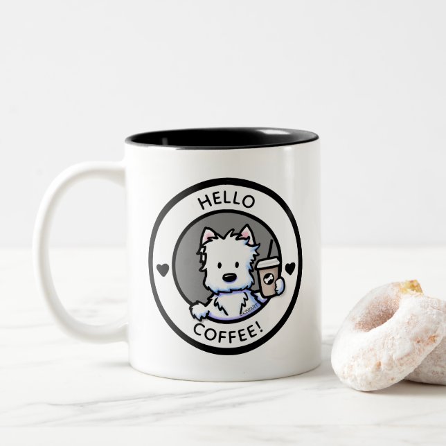 KiniArt Westie Coffee Tasse (Mit Donut)