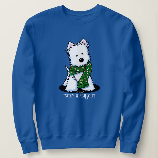 KiniArt Westie Dog Weihnachten Sweatshirt (Design vorne)