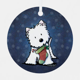 KiniArt Westie Festliche Weihnachtsmetall Ornament Aus Metall