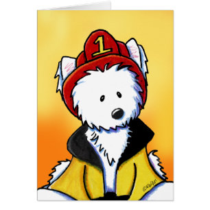 KiniArt Westie Feuerwehrmann