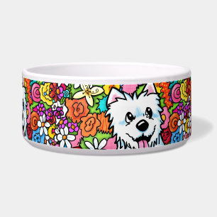 KiniArt Westie Fröhlicher Garten Napf