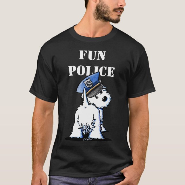 KiniArt Westie FUN POLICE T-Shirt (Vorderseite)