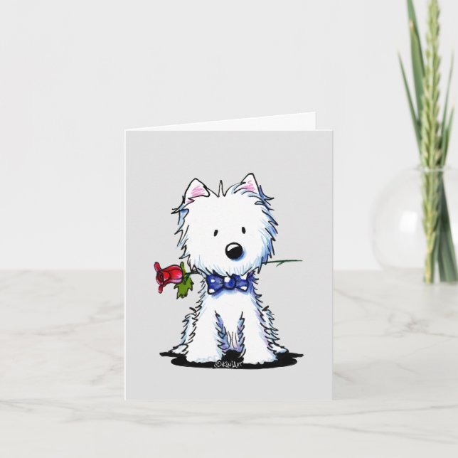 KiniArt Westie Gent Karte (Vorderseite)