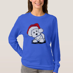 KiniArt Westie Hund SANTA BABY T-Shirt