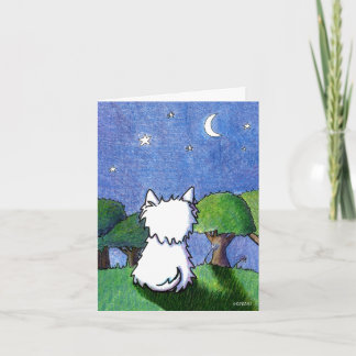 KiniArt Westie Hundehaustier-Verlust-Beileid Karte