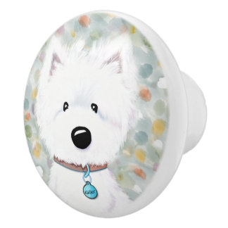KiniArt Westie Impression Keramik Knob Keramikknauf