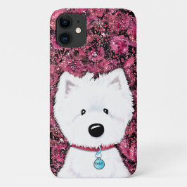 KiniArt Westie Impressions Floral iPhone 16 Plus Hülle