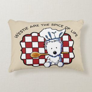 KiniArt Westie Koch Dekokissen
