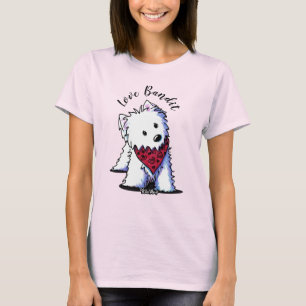 KiniArt Westie Liebe Bandit Light T - Shirt