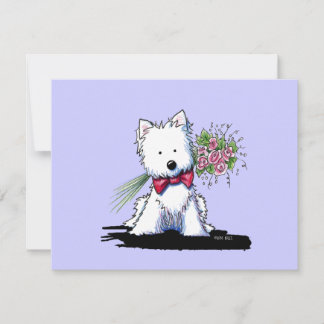 KiniArt Westie M. Pawfect Invitations Plat