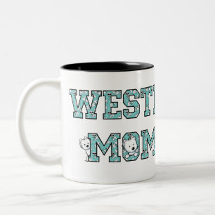 KiniArt Westie Mama Zweifarbige Tasse