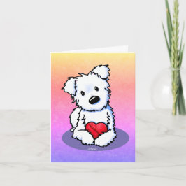 KiniArt Westie Mended Heart Sympathy Card Dankeskarte