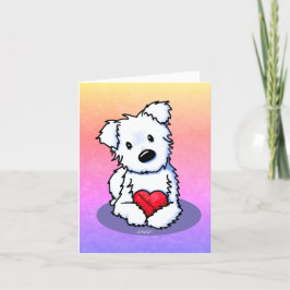 KiniArt Westie Mended Heart Sympathy Card Dankeskarte