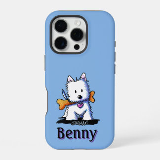 KiniArt™ Westie mit Knochen iPhone 16 Pro Hülle
