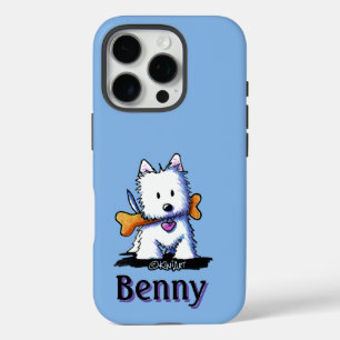 KiniArt™ Westie mit Knochen iPhone 16 Pro Hülle