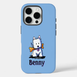 KiniArt™ Westie mit Knochen iPhone 16 Pro Hülle