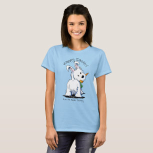 KiniArt Westie Oster-Häschen T-Shirt