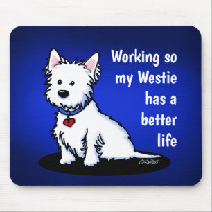 KiniArt Westie Parent Mouse Pad Mousepad